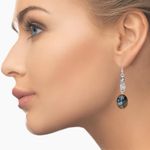 серебряные серьги с полудрагоценными камнями 59207849